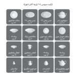 سرویس غذاخوری 108 پارچه چینی زرین ایران مدل سپینود درجه عالی - Image 6