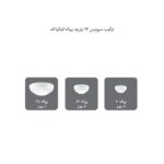 سرویس 13 پارچه پیاله چینی زرین طرح گل گلستان - Image 4