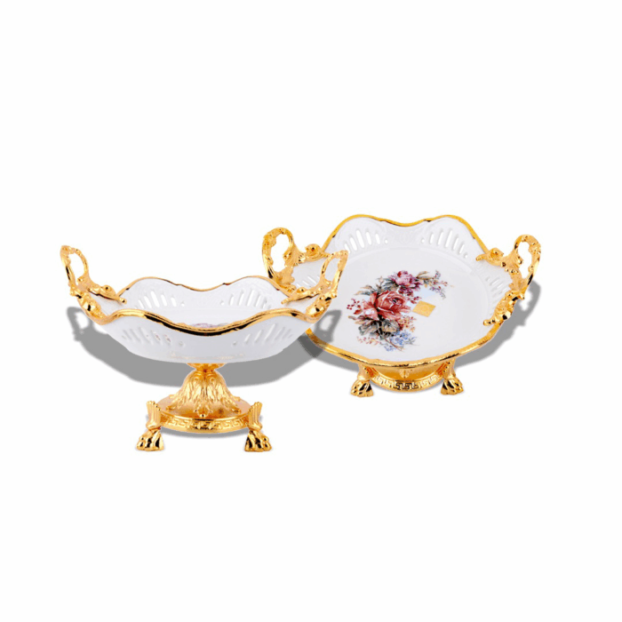میوه خوری مشبک بزرگ پایه برنزی پانیذ 150/1 - Image 1