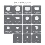 سرویس 98 پارچه 12 نفره چینی زرین ایران طرح مونت کارلو پلاتینی - Image 2