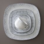 سرویس 73 پارچه چینی زرین کواترو طرح ادلین طوسی - Image 3