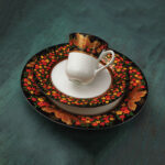 سرویس 108 پارچه والندورفر آرایه شهرزاد طرح سیمرغ چینی زرین - Image 4