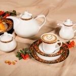 سرویس 108 پارچه والندورفر آرایه شهرزاد طرح سیمرغ چینی زرین - Image 2