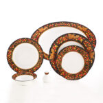 سرویس 108 پارچه والندورفر آرایه شهرزاد طرح سیمرغ چینی زرین