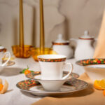 سرویس 108 پارچه والندورفر آرایه شهرزاد طرح سیمرغ چینی زرین - Image 3