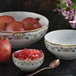 سرویس 13 پارچه پیاله و کاسه چینی زرین درجه عالی گلستان - Image 3