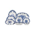 سرویس غذاخوری 30 پارچه طرح فلورانس سرمه ای چینی زرین درجه عالی